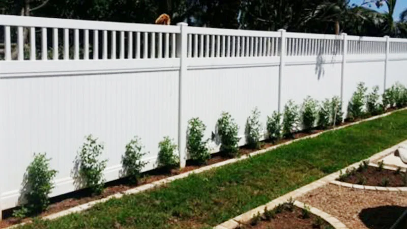 pvc semi private fence