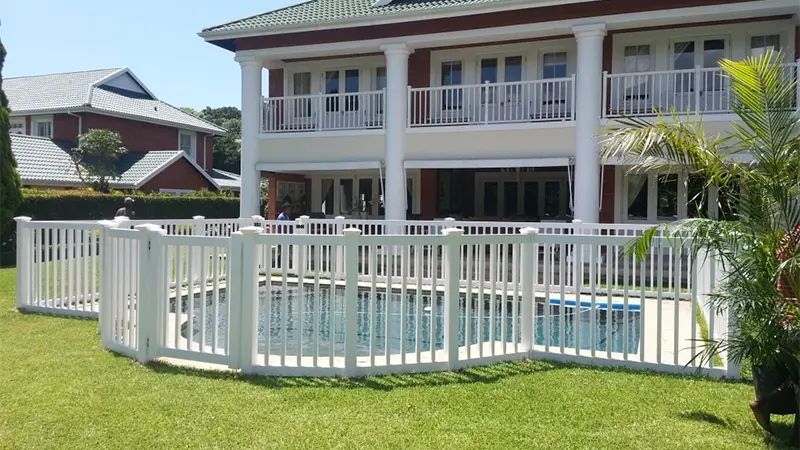 pvc swimming pool fence