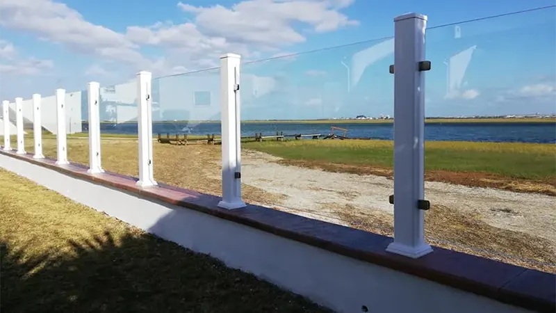 pvc with sabs glass balustrade